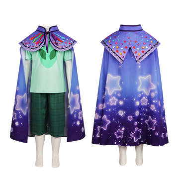 Elio 2025 Kids Cosplay Costume Blue Cloak Suit For Unisex Children Halloween Carnival Suit